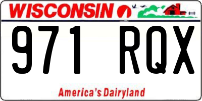 WI license plate 971RQX