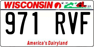 WI license plate 971RVF