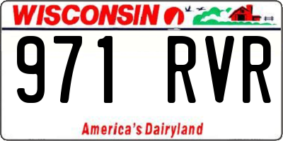WI license plate 971RVR