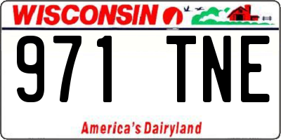 WI license plate 971TNE
