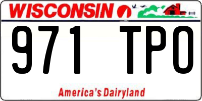 WI license plate 971TPO