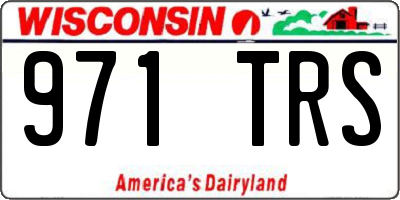 WI license plate 971TRS