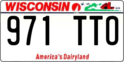 WI license plate 971TTO