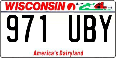 WI license plate 971UBY