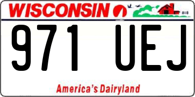 WI license plate 971UEJ