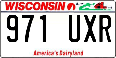 WI license plate 971UXR