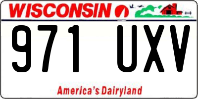 WI license plate 971UXV