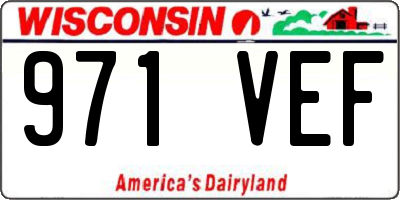 WI license plate 971VEF