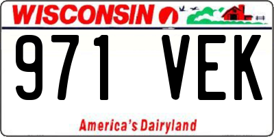 WI license plate 971VEK