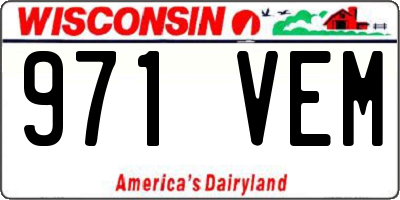 WI license plate 971VEM