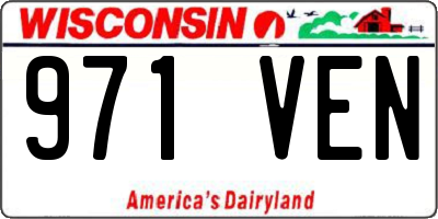 WI license plate 971VEN