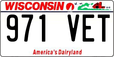 WI license plate 971VET