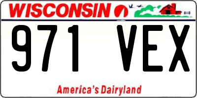 WI license plate 971VEX