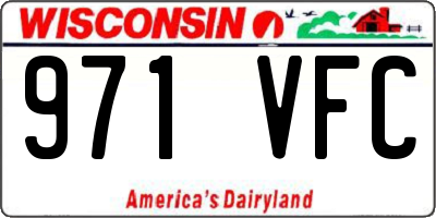 WI license plate 971VFC