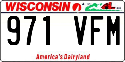 WI license plate 971VFM
