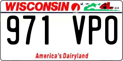 WI license plate 971VPO