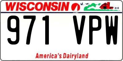 WI license plate 971VPW