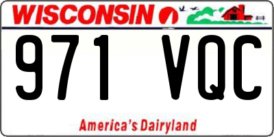 WI license plate 971VQC
