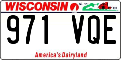 WI license plate 971VQE