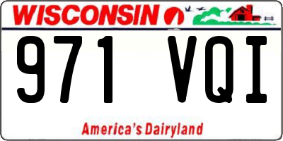 WI license plate 971VQI