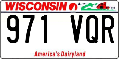 WI license plate 971VQR