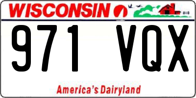 WI license plate 971VQX