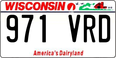 WI license plate 971VRD