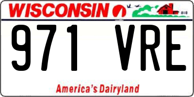 WI license plate 971VRE
