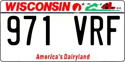 WI license plate 971VRF