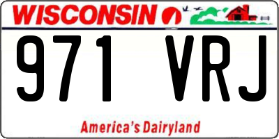 WI license plate 971VRJ