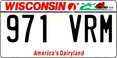 WI license plate 971VRM