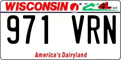 WI license plate 971VRN
