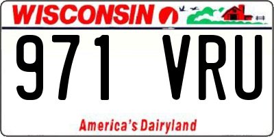 WI license plate 971VRU