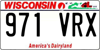 WI license plate 971VRX