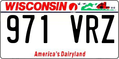 WI license plate 971VRZ