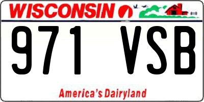 WI license plate 971VSB