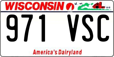 WI license plate 971VSC