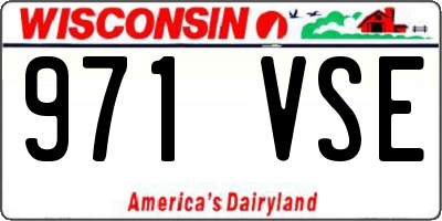 WI license plate 971VSE