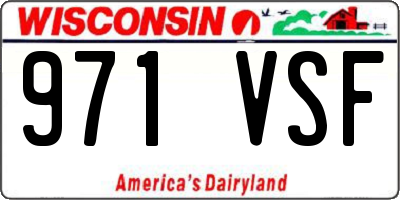 WI license plate 971VSF