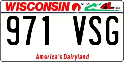 WI license plate 971VSG