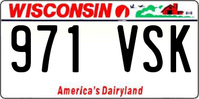 WI license plate 971VSK