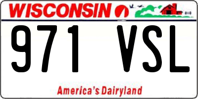 WI license plate 971VSL