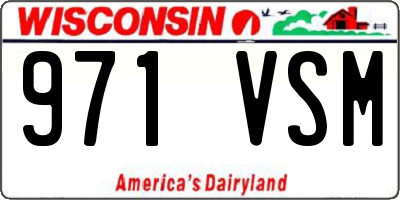 WI license plate 971VSM