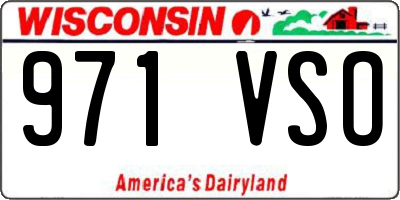 WI license plate 971VSO