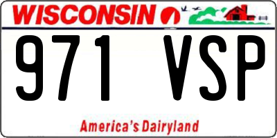 WI license plate 971VSP