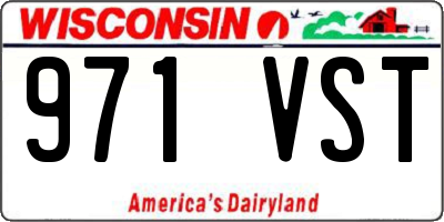 WI license plate 971VST