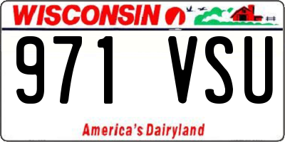 WI license plate 971VSU
