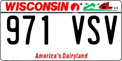 WI license plate 971VSV