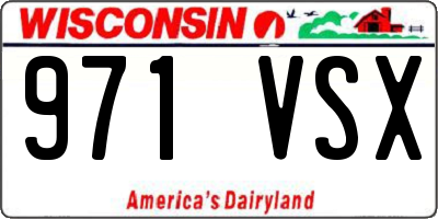 WI license plate 971VSX
