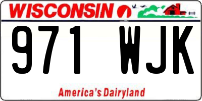 WI license plate 971WJK